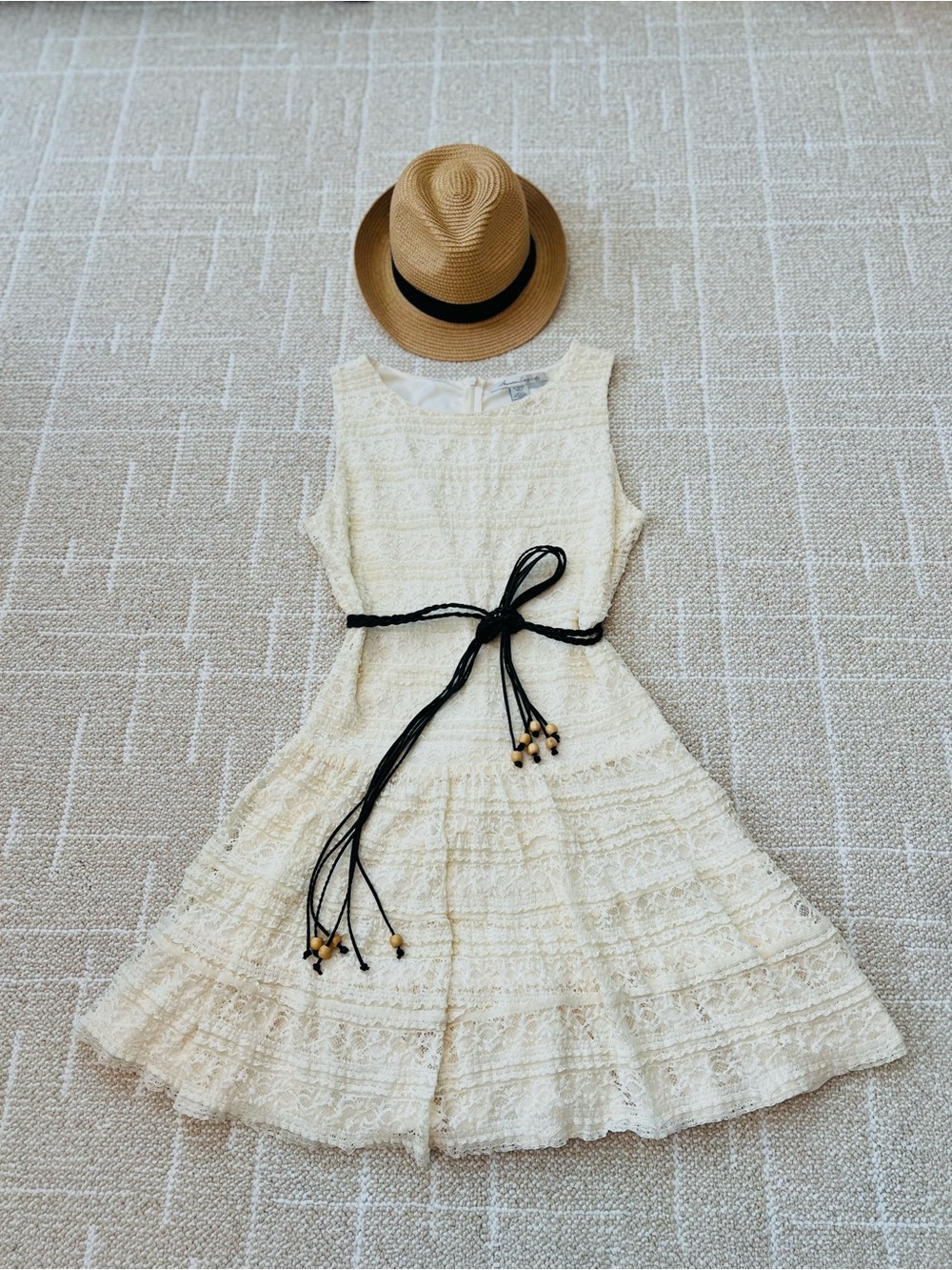 American Rag Ivory Lace Fit & Flare Dress